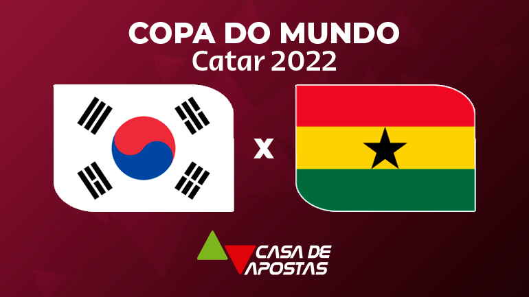Coreia do Sul x Gana: informações, cotações e dados para você palpitar na Copa do Mundo